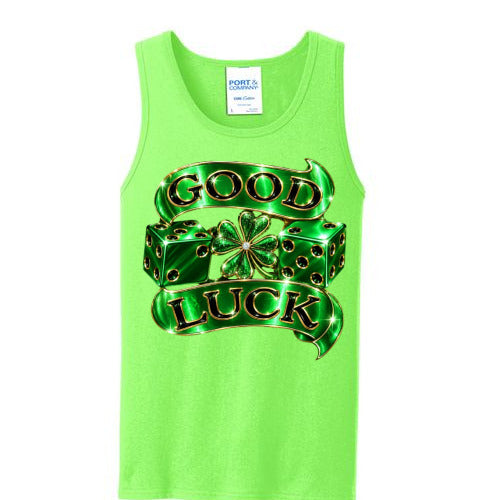 Eddie the blade green tank top w/Irish logo