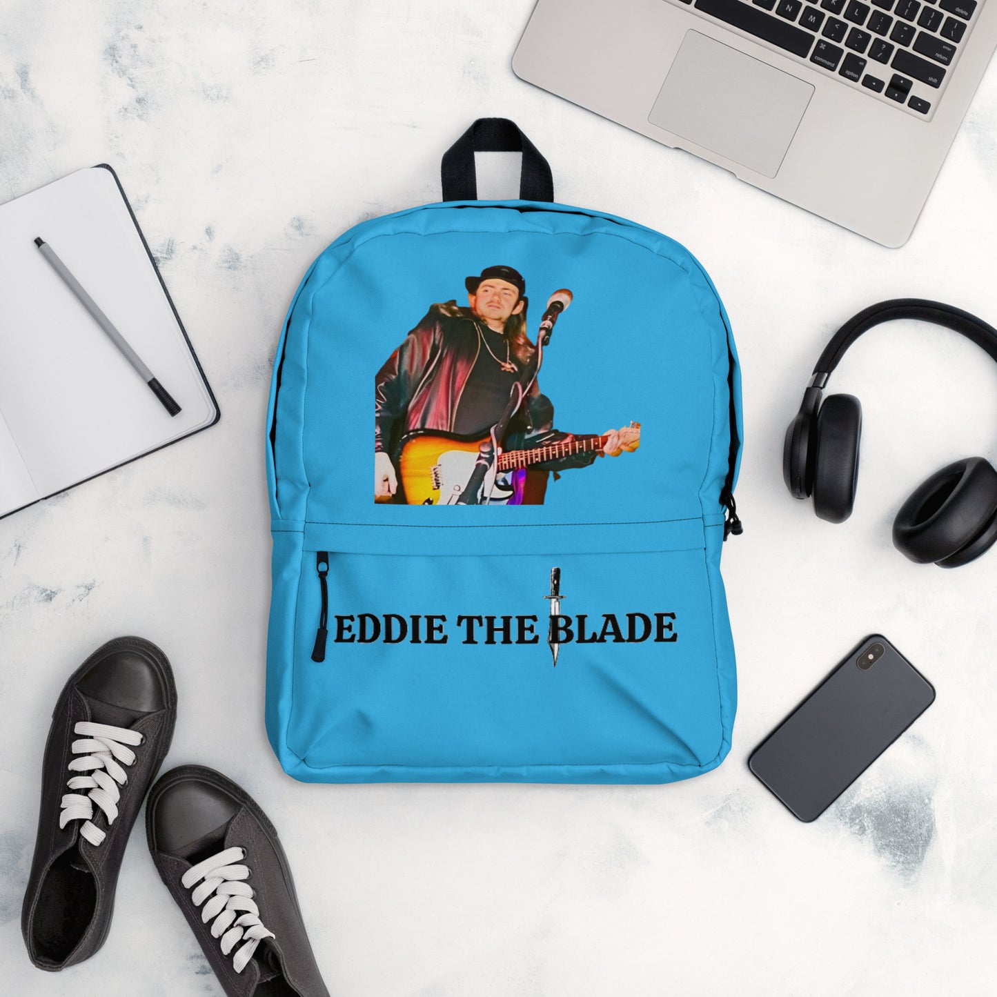 Eddie the blade blue backpack