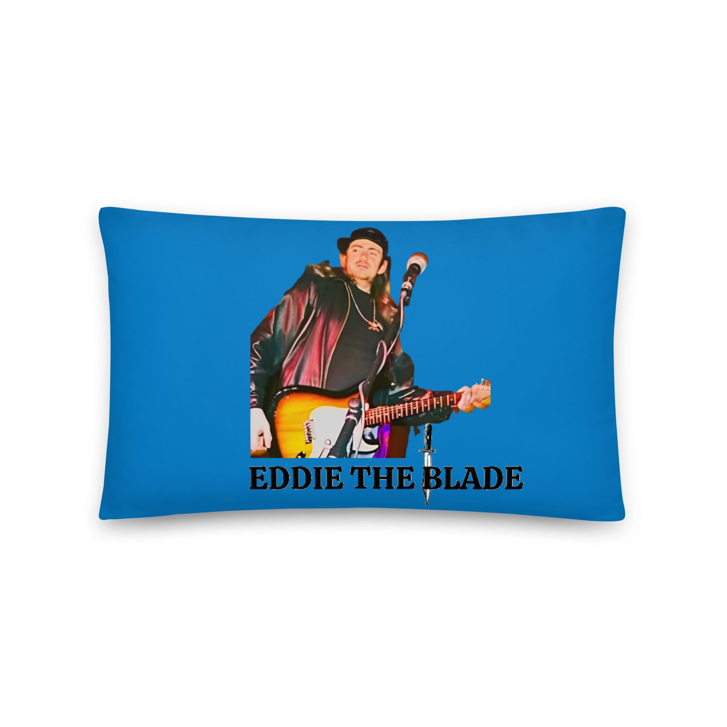 Eddie the blade large  Pillow (blue)