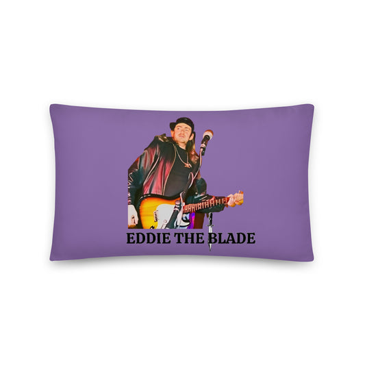 Eddie the blade large  Pillow (purple)