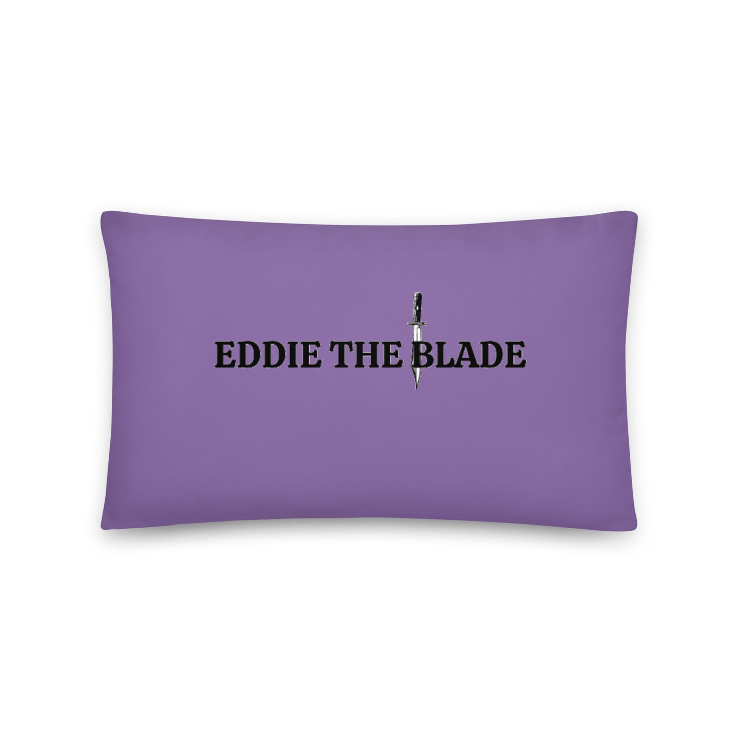 Eddie the blade purple Pillow with logo (large)