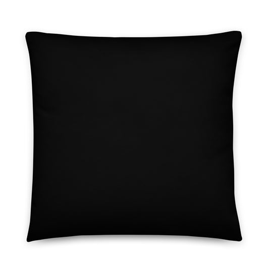 Eddie the blade black throw Pillow (medium)