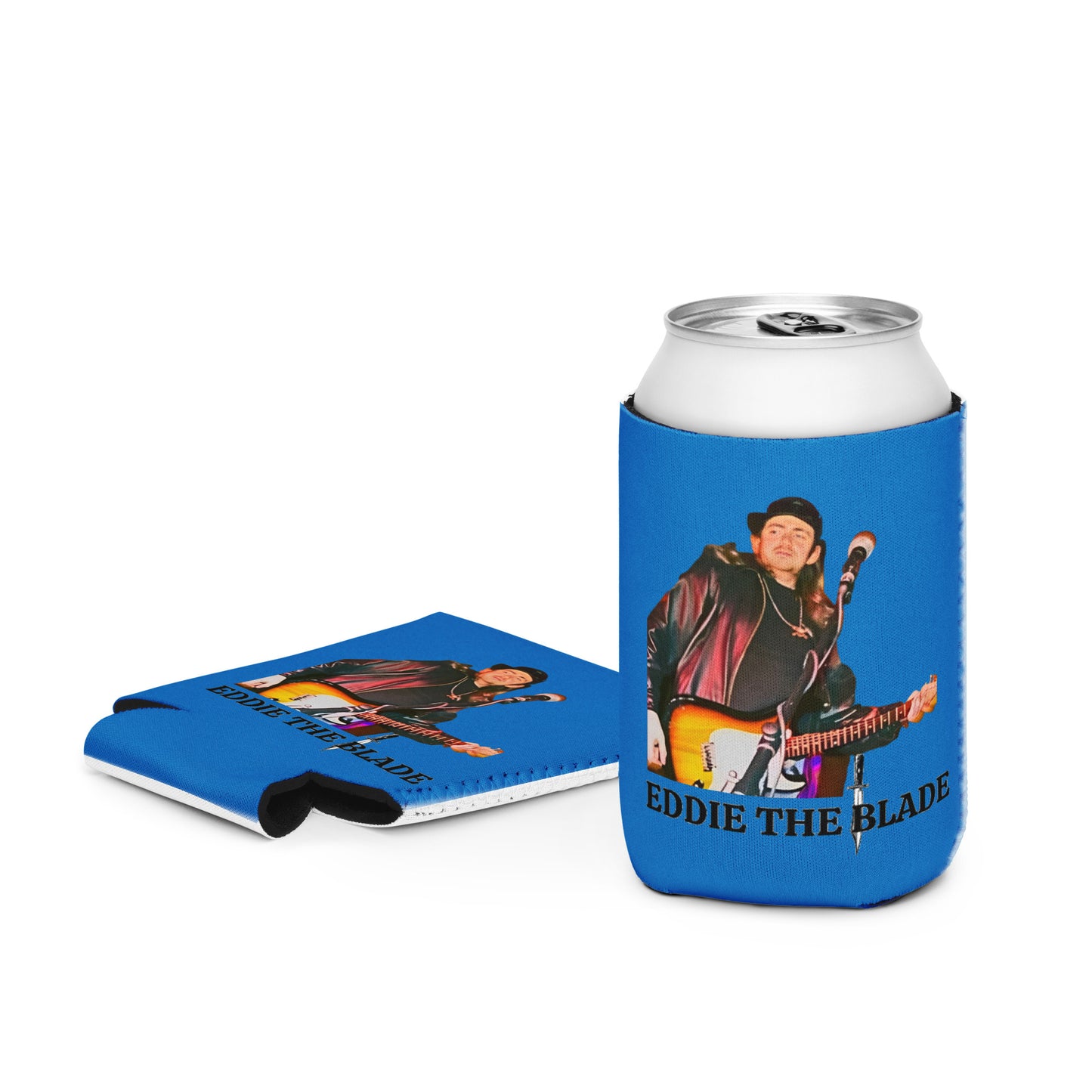 Eddie the blade blue can cooler