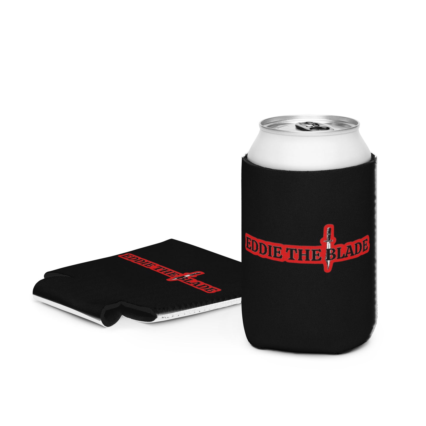 EDDIE the blade black can cooler w/red logo