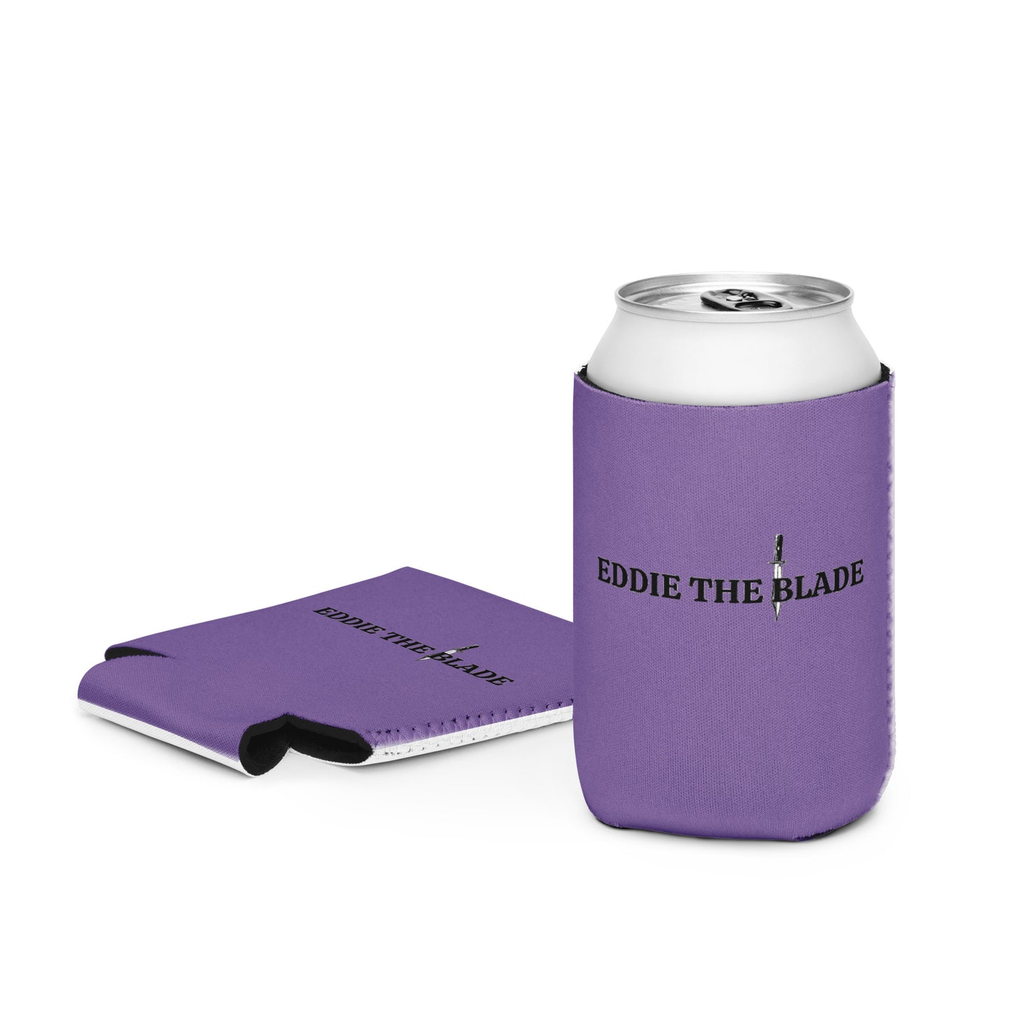 Eddie the blade purple Can cooler w/ logo