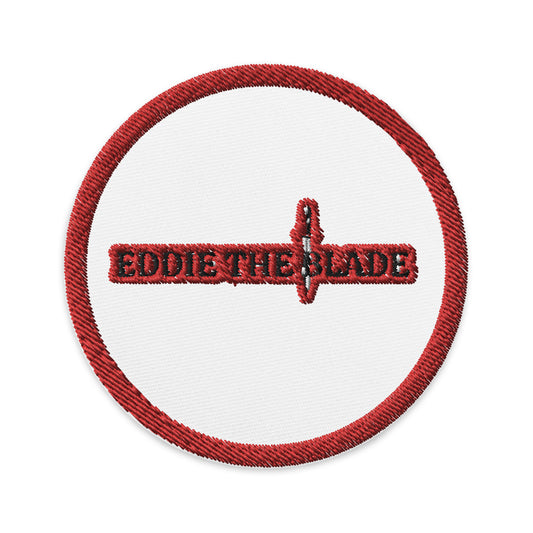 Eddie the blade round  patch (red)