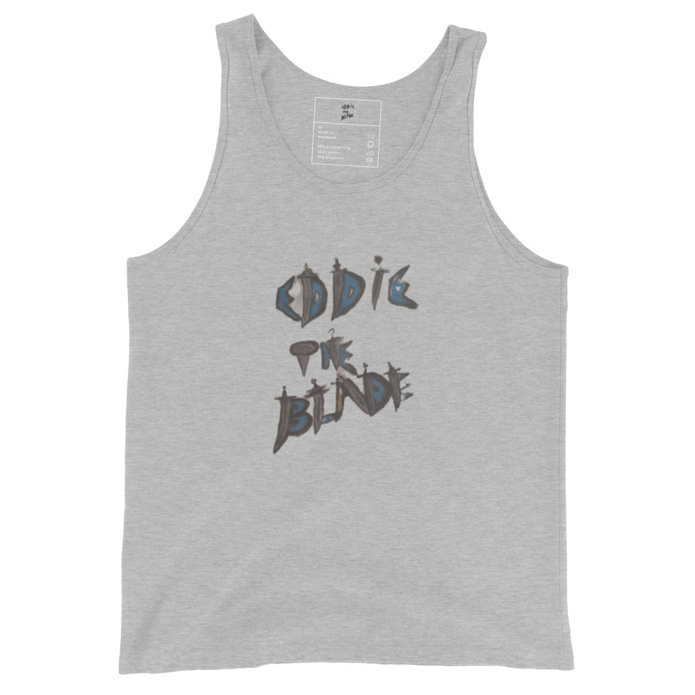 Eddie the blade grey Tank Topw/ Dagger design