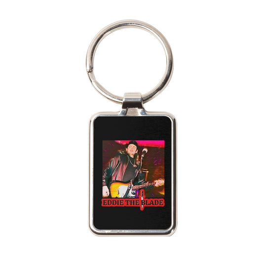 Eddie the blade black keychain W/photo/ red logo