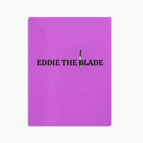 Eddie the blade purple throw blanket w/logo