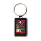 Eddie the blade black keychain W/photo/ red logo