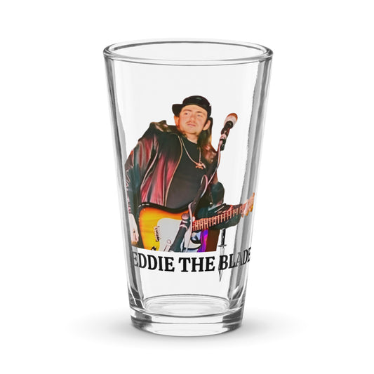 Eddie the blade clear drinking glass