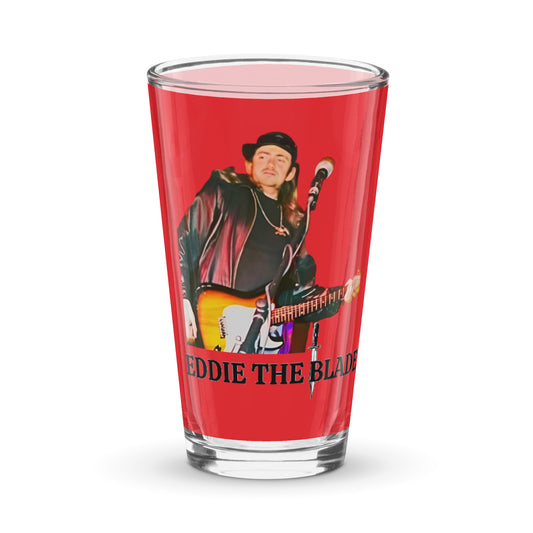 Eddie the blade red drinking glass