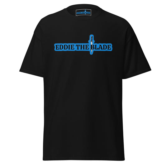 EDDIE the blade black t-shirt (blue logo)