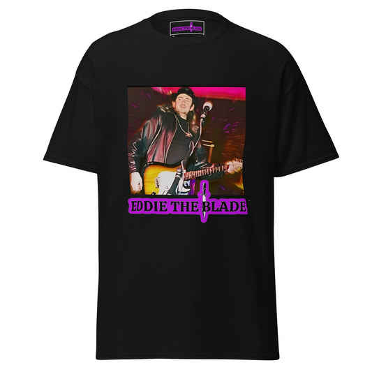 Eddie the blade black t-shirt w/purple logo