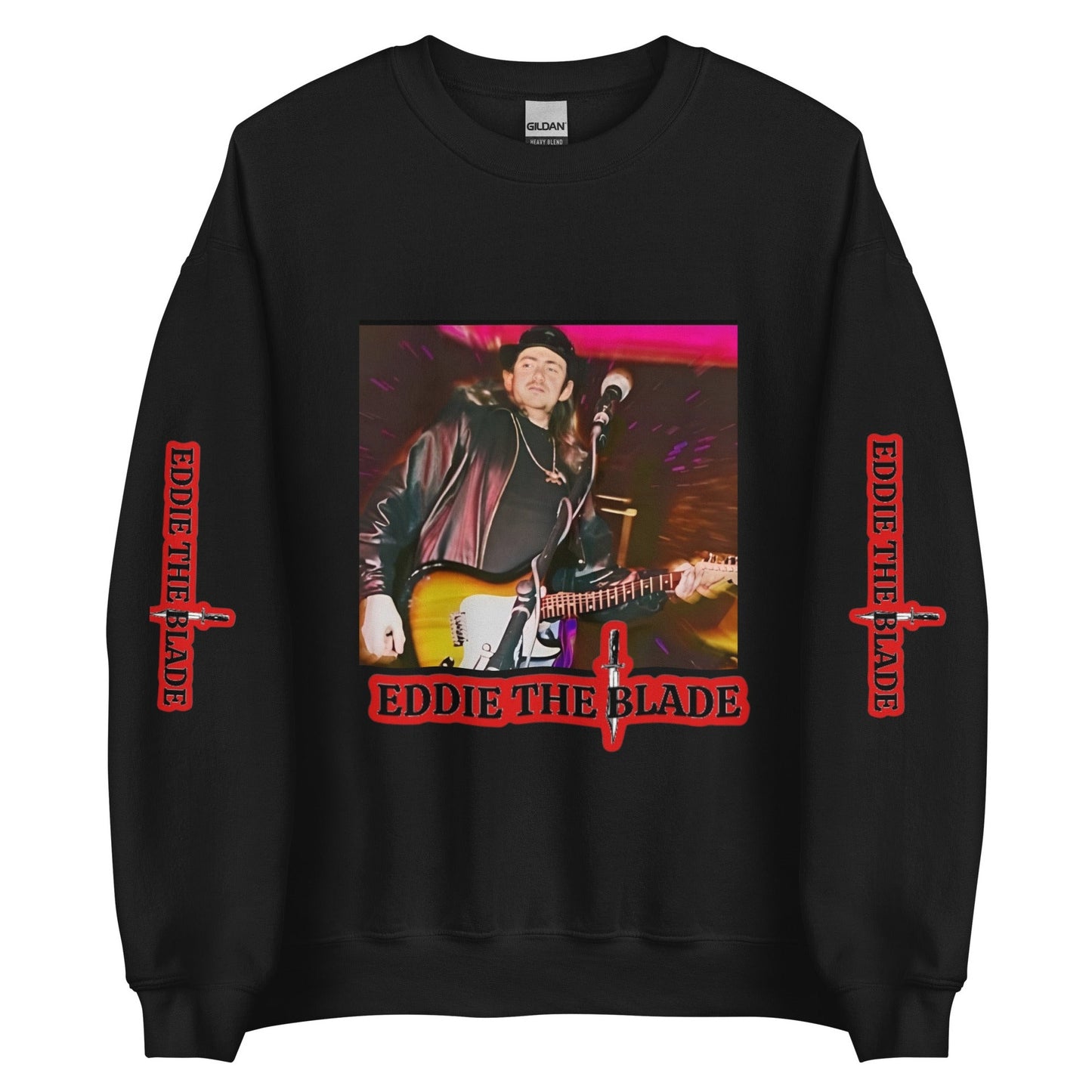 Eddie the blade black Sweatshirt w/red logo